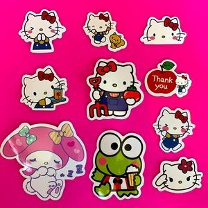 10 Sanrio Hello Kitty and Friends Waterproof Stickers